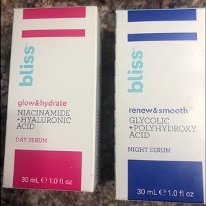 Bliss AM/PM duo serum over half full
